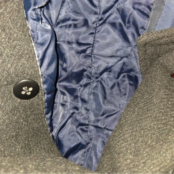 American Eagle Wool Blend Insulated Charcoal Gray Winter Jacket Coat - Picture 9 of 9